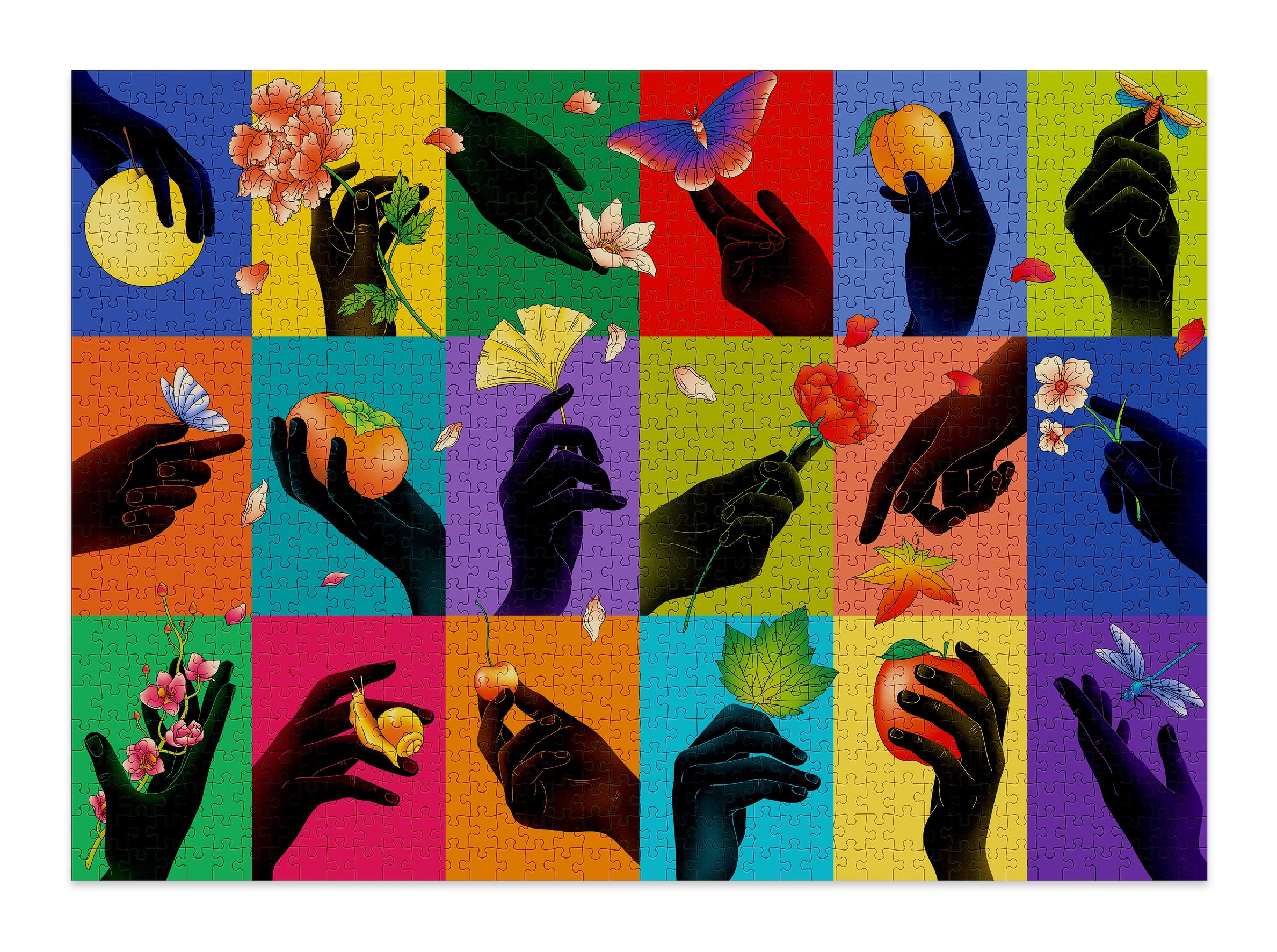 Hands | Ästhetisches Designer-Puzzle mit Hände-Motiven