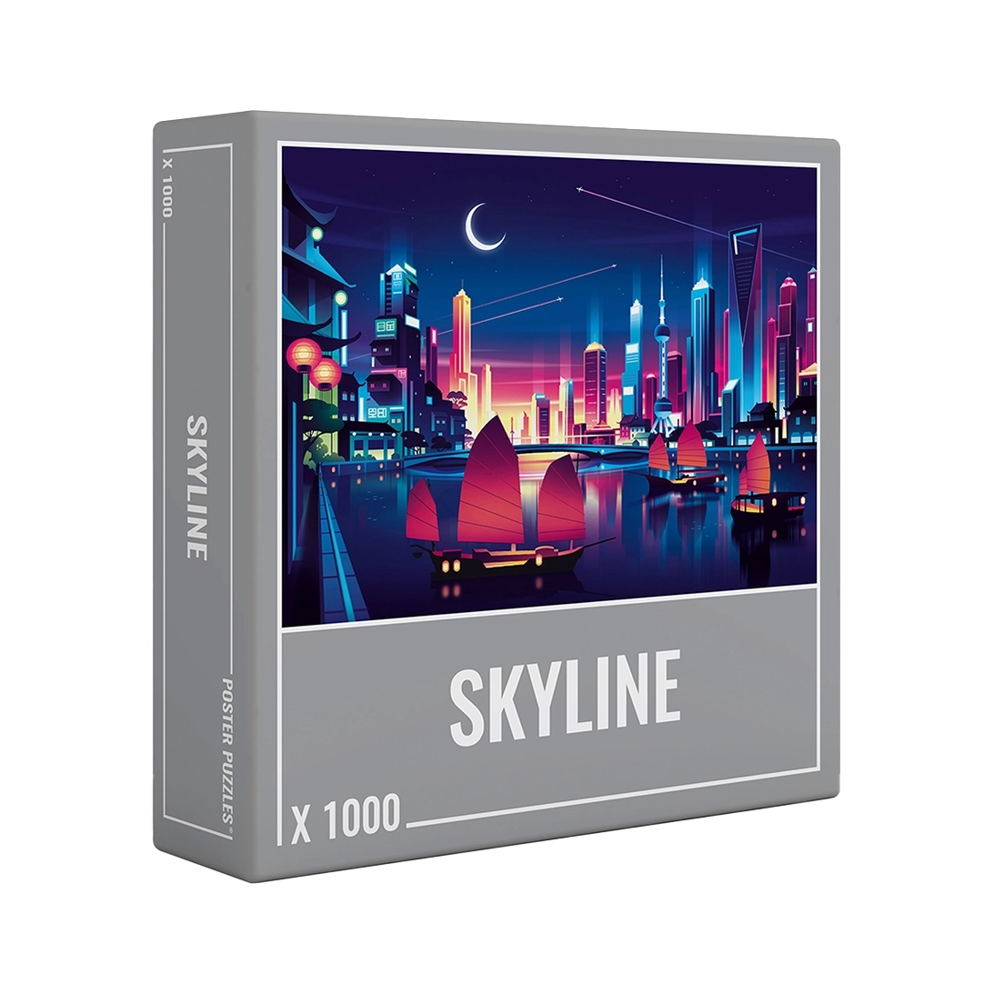 Skyline | 1000-teiliges Puzzle im illustrativem Stil
