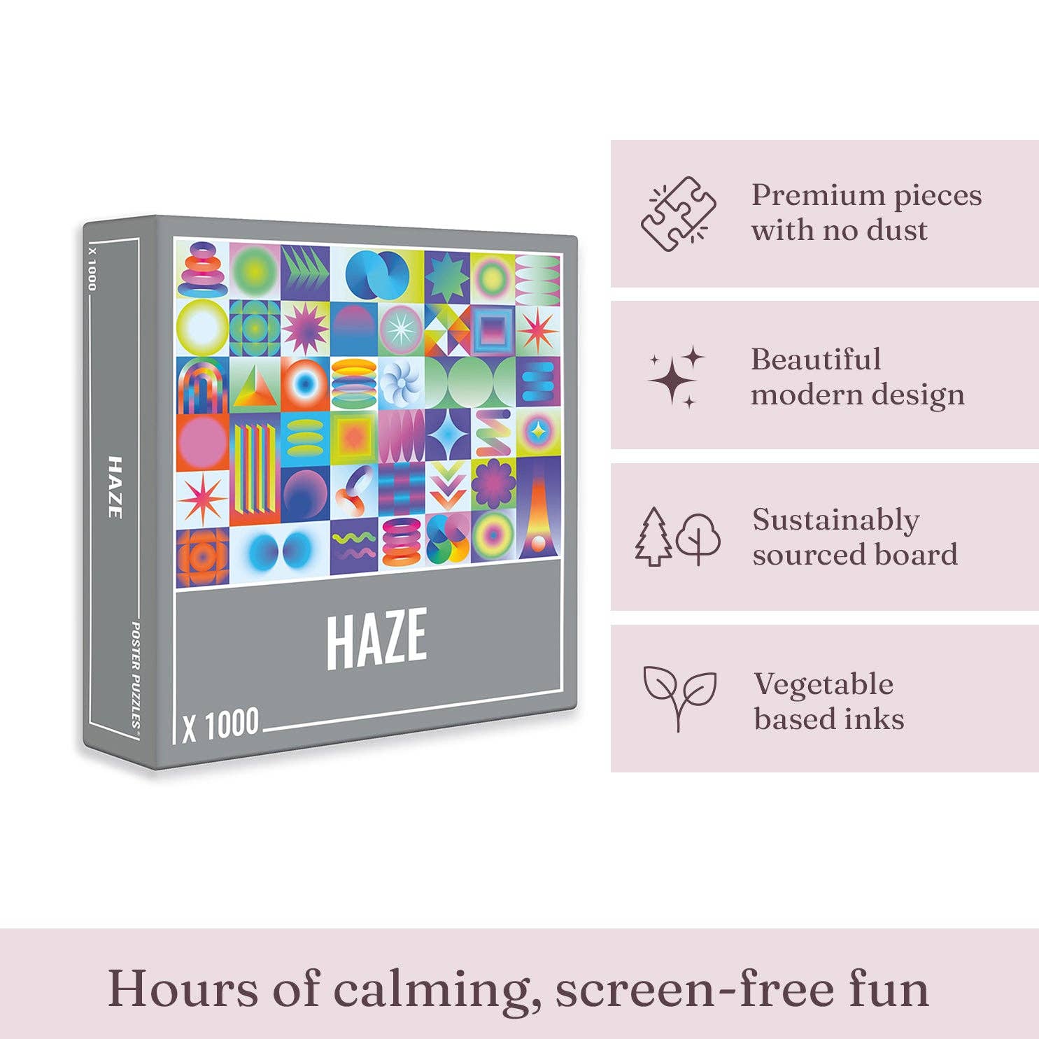 Haze | Puzzle mit 1000 Teilen im Neon-Gradient Style