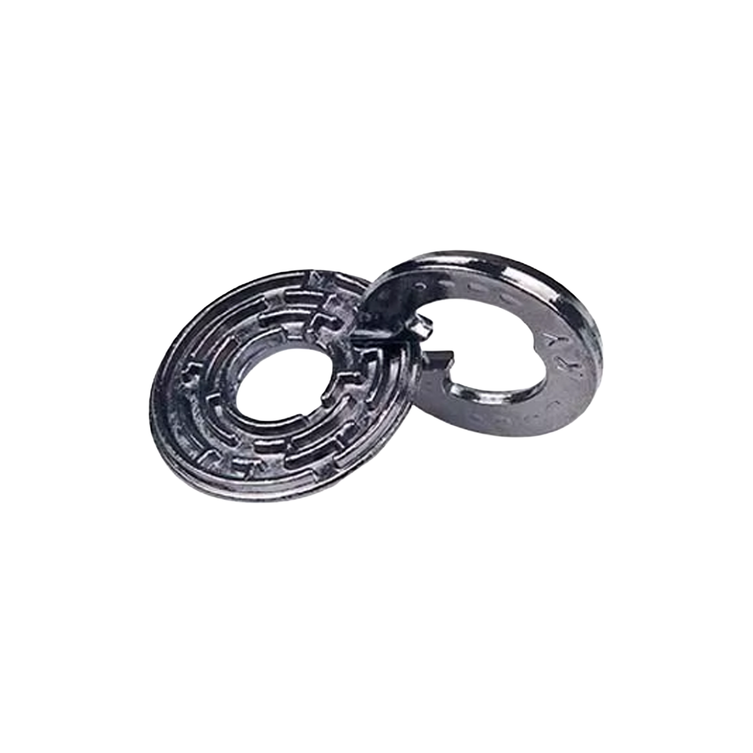 Metall Labyrinth Puzzle – Geduldspiel mit ineinander greifenden Ringen